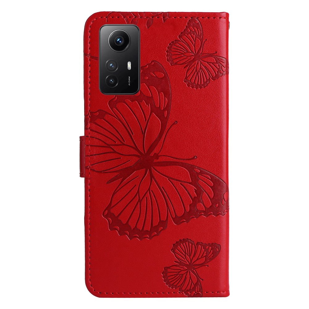 For Xiaomi Redmi Note 12S 4G / Note 11 4G (Qualcomm) / Note 11S 4G Wallet Case Floral Butterfly Imprinted Leather Phone Cover Stand