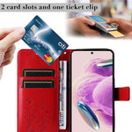 For Xiaomi Redmi Note 12S 4G / Note 11 4G (Qualcomm) / Note 11S 4G Wallet Case Floral Butterfly Imprinted Leather Phone Cover Stand