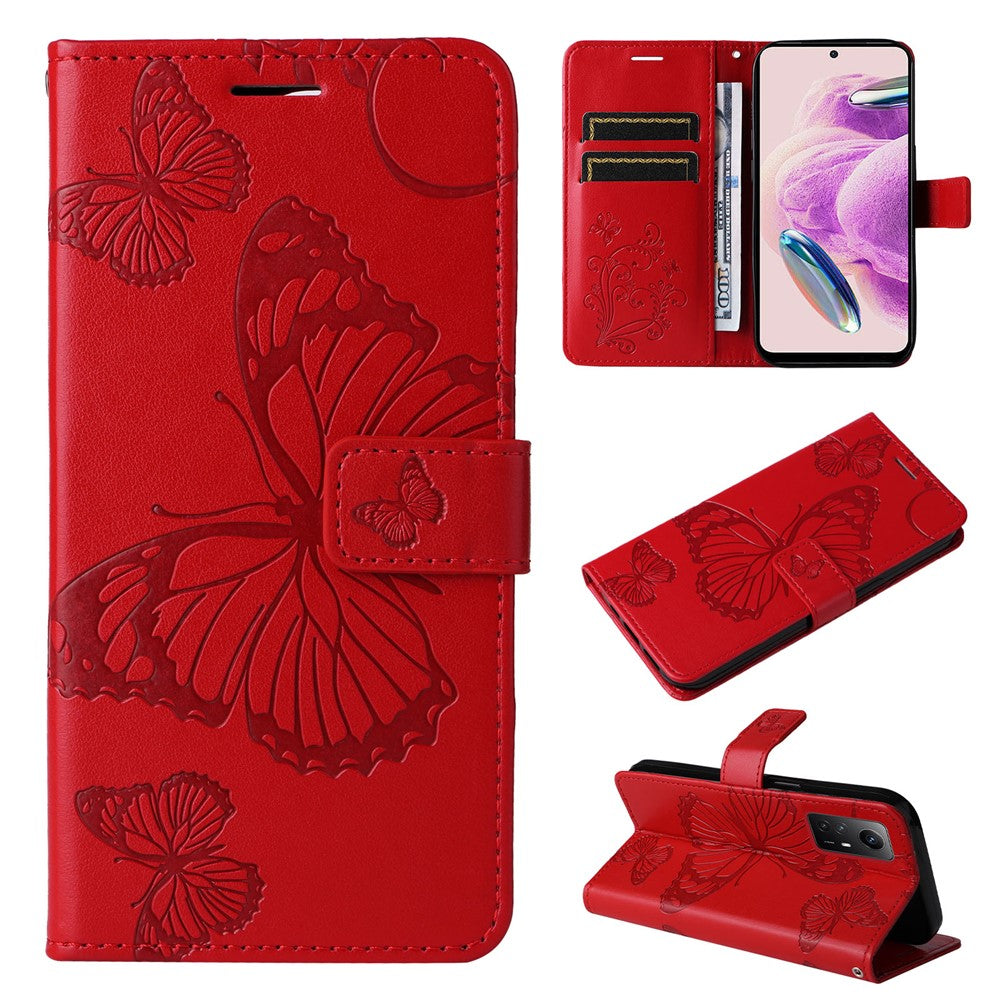For Xiaomi Redmi Note 12S 4G / Note 11 4G (Qualcomm) / Note 11S 4G Wallet Case Floral Butterfly Imprinted Leather Phone Cover Stand