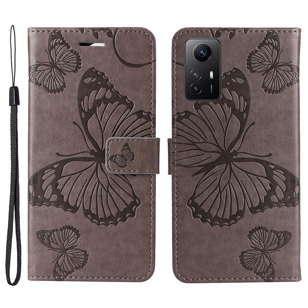 For Xiaomi Redmi Note 12S 4G / Note 11 4G (Qualcomm) / Note 11S 4G Wallet Case Floral Butterfly Imprinted Leather Phone Cover Stand