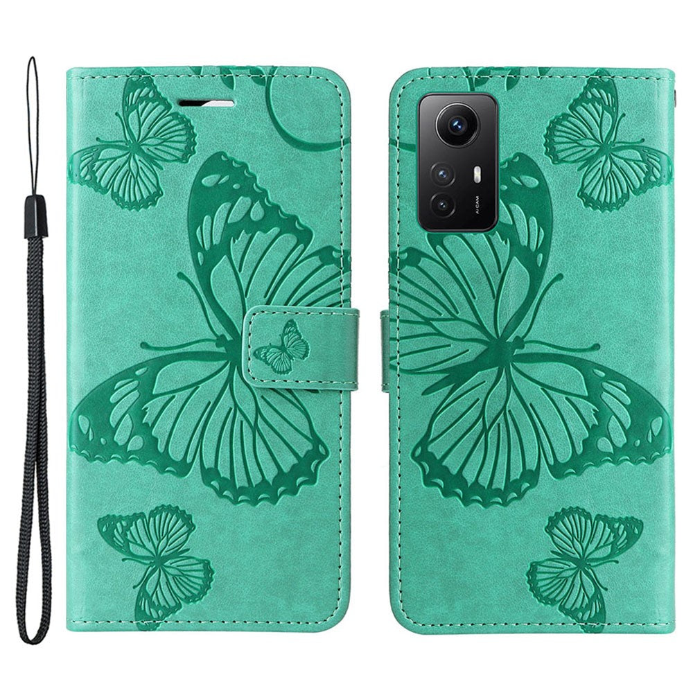For Xiaomi Redmi Note 12S 4G / Note 11 4G (Qualcomm) / Note 11S 4G Wallet Case Floral Butterfly Imprinted Leather Phone Cover Stand