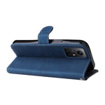 PU Leather Case for Xiaomi Redmi Note 12S 4G / Note 11 4G (Qualcomm) / Note 11S 4G Wallet Stand Three-color Splicing Phone Cover with Wrist Strap