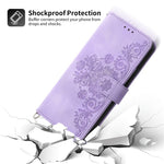 Shockproof Leather Cover for Honor X8a 4G Wallet Phone Case Imprinted Flower Skin-Touch Phone Shell with Strap