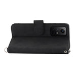 Shockproof Case for Xiaomi Redmi Note 12S 4G Flower Imprinted Leather Cover Skin-Touch Wallet Phone Case with Strap