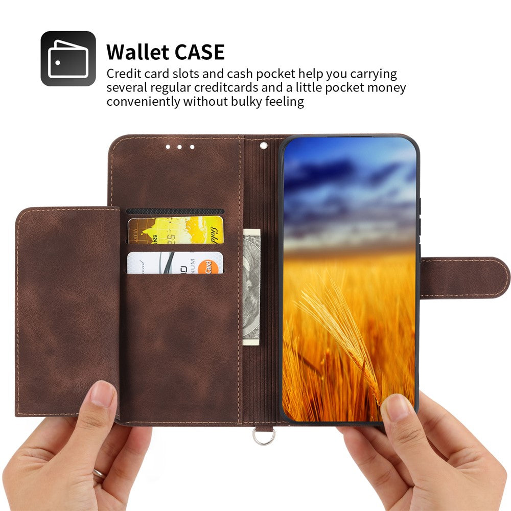 For Samsung Galaxy M54 5G / F54 5G Wallet Phone Case Flower Imprinted Skin-Touch Leather Cover with Strap