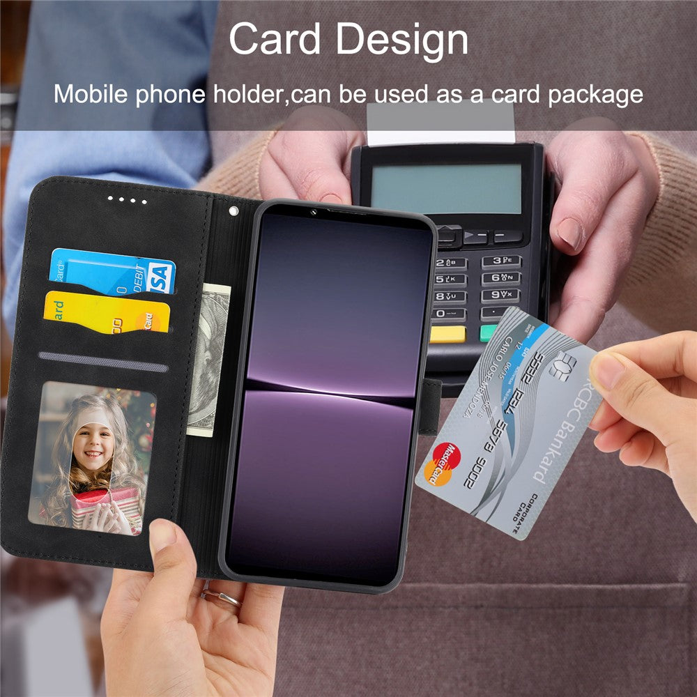 DIERFENG DF-03 for Xiaomi Redmi Note 12S 4G Leather Wallet Stand Phone Case Lines Imprinted Phone Cover