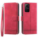 DIERFENG DF-03 for Xiaomi Redmi Note 12S 4G Leather Wallet Stand Phone Case Lines Imprinted Phone Cover