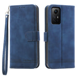 DIERFENG DF-03 for Xiaomi Redmi Note 12S 4G Leather Wallet Stand Phone Case Lines Imprinted Phone Cover