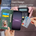DIERFENG DF-03 Phone Cover for Oppo Reno10 Pro+ 5G , Lines Imprinted PU Leather Wallet Flip Stand Case