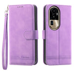 DIERFENG DF-03 Phone Cover for Oppo Reno10 Pro+ 5G , Lines Imprinted PU Leather Wallet Flip Stand Case