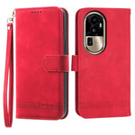 DIERFENG DF-03 Phone Cover for Oppo Reno10 Pro+ 5G , Lines Imprinted PU Leather Wallet Flip Stand Case
