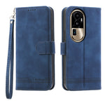 DIERFENG DF-03 Phone Cover for Oppo Reno10 Pro+ 5G , Lines Imprinted PU Leather Wallet Flip Stand Case