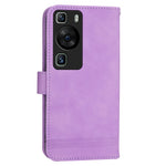 DIERFENG DF-03 för Huawei P60 / P60 Pro Lines Printed Phone Cover PU Leather Fold Stand Mobilskal
