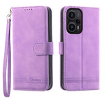 DIERFENG DF-03 for Xiaomi Redmi Note 12 Turbo / Poco F5 5G Leather Wallet Mobile Case Lines Imprinted Stand Cover