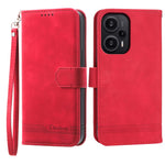 DIERFENG DF-03 for Xiaomi Redmi Note 12 Turbo / Poco F5 5G Leather Wallet Mobile Case Lines Imprinted Stand Cover