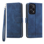 DIERFENG DF-03 for Xiaomi Redmi Note 12 Turbo / Poco F5 5G Leather Wallet Mobile Case Lines Imprinted Stand Cover