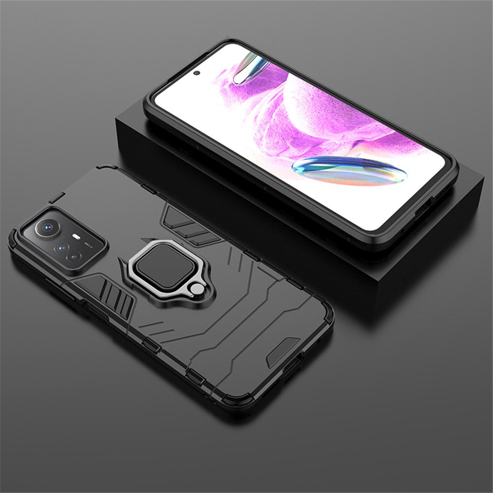 For Xiaomi Redmi Note 12S 4G Kickstand Cell Phone Case Soft TPU Hard PC Mobile Phone Cover