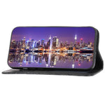 Telefonlæderetui til Samsung Galaxy M54 5G / F54 5G, Imprintet Rhombus Mønsterpung og Stand Cover
