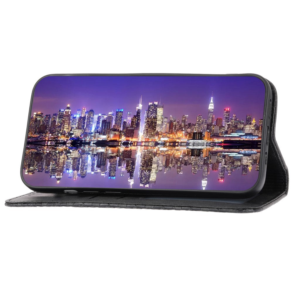 Telefonlæderetui til Samsung Galaxy M54 5G / F54 5G, Imprintet Rhombus Mønsterpung og Stand Cover