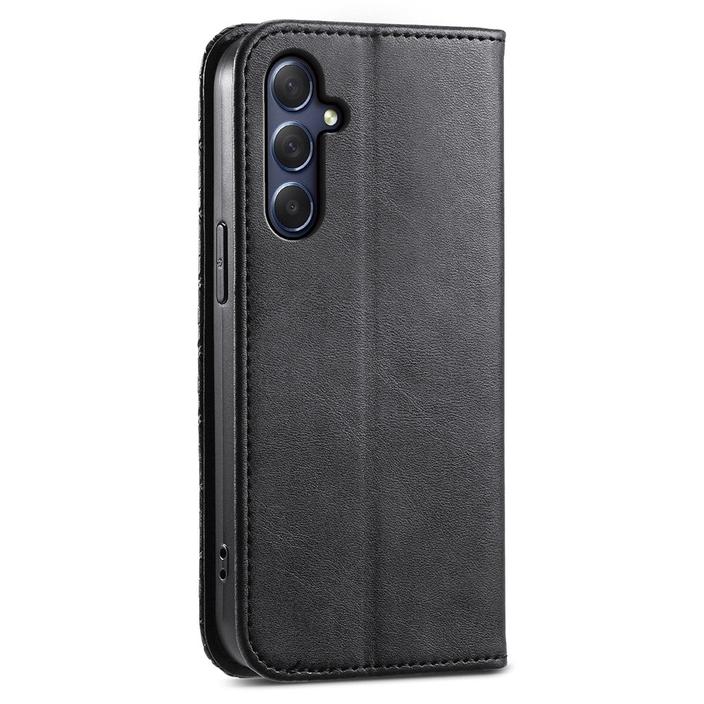 Telefonlæderetui til Samsung Galaxy M54 5G / F54 5G, Imprintet Rhombus Mønsterpung og Stand Cover