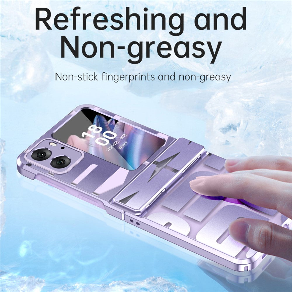 For Oppo Find N2 Flip 5G Shockproof Phone Case Electroplating Hard PC Phone Cover