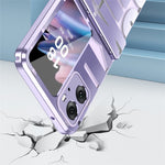 For Oppo Find N2 Flip 5G Shockproof Phone Case Electroplating Hard PC Phone Cover