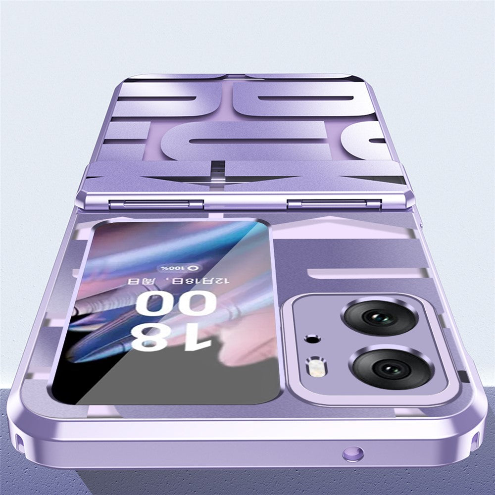 For Oppo Find N2 Flip 5G Shockproof Phone Case Electroplating Hard PC Phone Cover