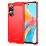 Oppo A1 5G / A98 5G / F23 5G mjukt TPU-mobilskal kolfiberstruktur borstad mobilskal