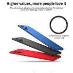 PINWUYO PC Series for Xiaomi Redmi Note 12 Pro 5G Hard PC Phone Case Matte Slim Cover with Magnetic Ring Holder