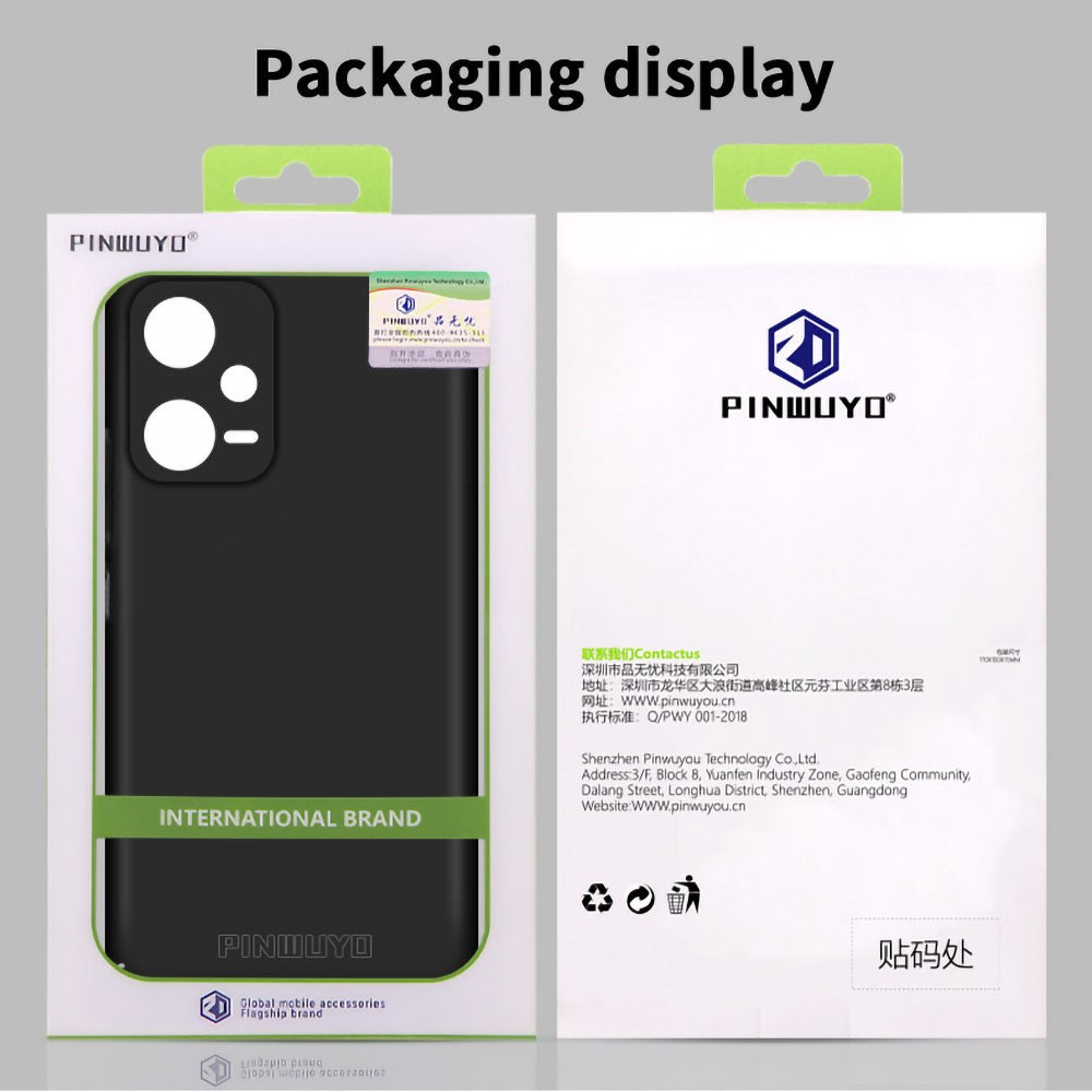 PINWUYO PC Series for Xiaomi Redmi Note 12 Pro+ 5G Phone Case Matte Hard PC Phone Cover with Magnetic Ring Holder