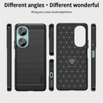 MOFI JK TPU Series-1 för Huawei nova 11i / Maimang 20 Mjukt TPU mobilskal Kolfiber Borstat mobilskydd
