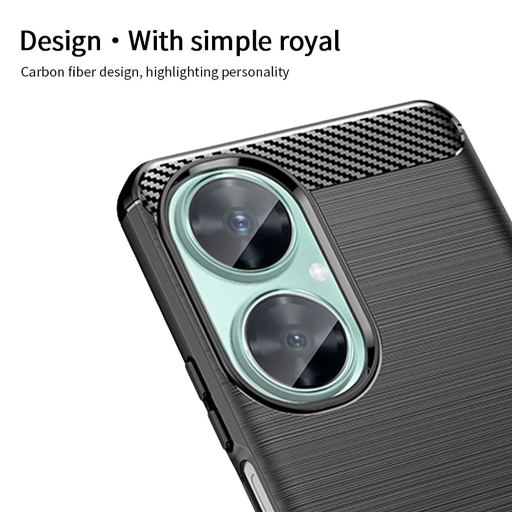 MOFI JK TPU Series-1 för Huawei nova 11i / Maimang 20 Mjukt TPU mobilskal Kolfiber Borstat mobilskydd