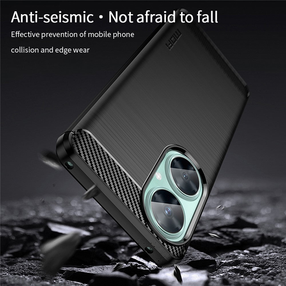 MOFI JK TPU Series-1 för Huawei nova 11i / Maimang 20 Mjukt TPU mobilskal Kolfiber Borstat mobilskydd
