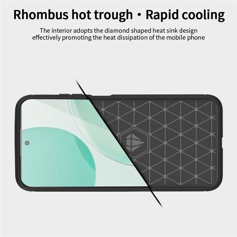 MOFI JK TPU Series-1 för Huawei nova 11i / Maimang 20 Mjukt TPU mobilskal Kolfiber Borstat mobilskydd
