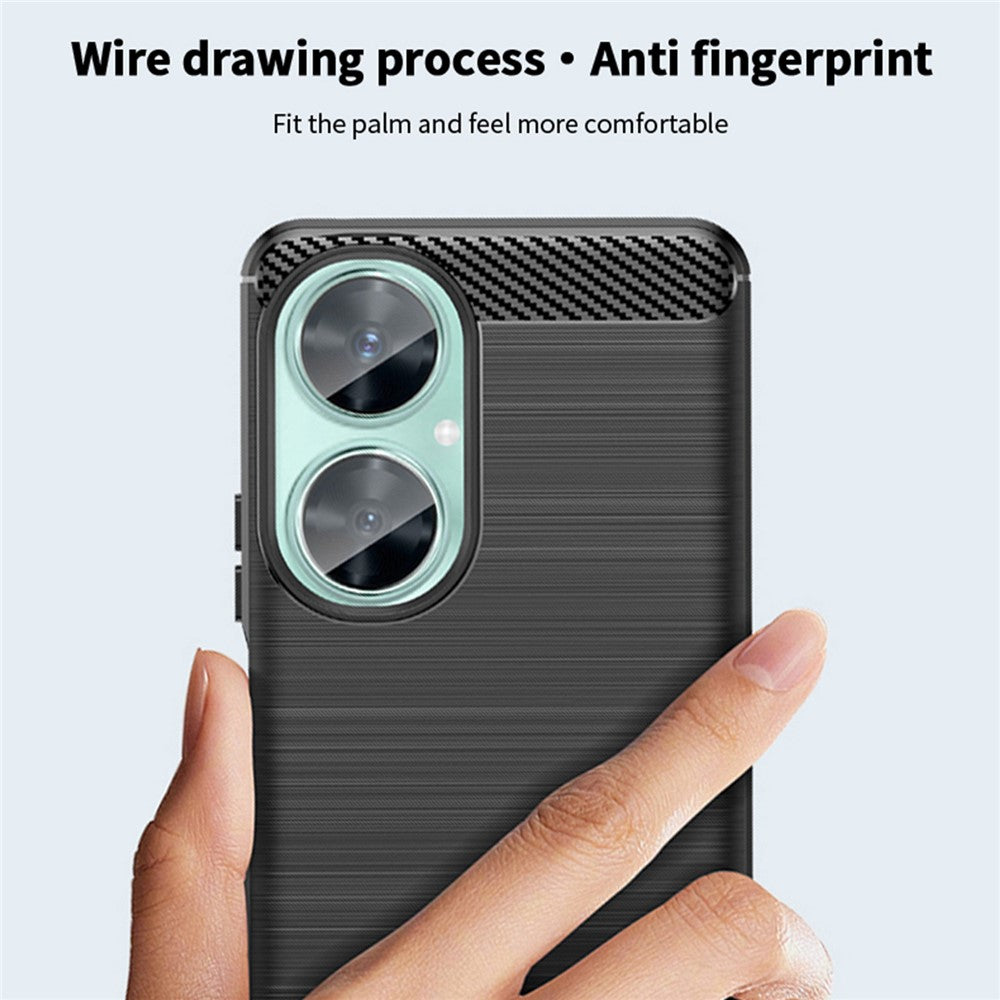 MOFI JK TPU Series-1 för Huawei nova 11i / Maimang 20 Mjukt TPU mobilskal Kolfiber Borstat mobilskydd