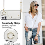 For Samsung Galaxy S21 4G / 5G Kickstand Case Zipper Wallet PU Leather Coated TPU Crossbody Phone Cover