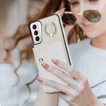 For Samsung Galaxy S21 4G / 5G Kickstand Case Zipper Wallet PU Leather Coated TPU Crossbody Phone Cover