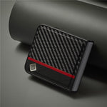 LC.IMEEK Til Samsung Galaxy Z Flip5 5G Telefoncover med Kulfibertekstur PU Læder+PC Stødsikkert Cover