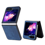 AZNS Til Samsung Galaxy Z Flip5 5G Telefoncover med Præget Mønster PU Læder + Hård PC Tyndt Cover