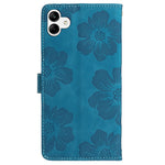 Til Samsung Galaxy A04e 4G / F04 4G / M04 4G Blomsterpræg Telefoncover Læderpung Folde Stander Cover