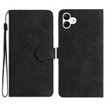 Til Samsung Galaxy A04e 4G / F04 4G / M04 4G Blomsterpræg Telefoncover Læderpung Folde Stander Cover