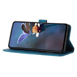 Til Samsung Galaxy A33 5G Pung-cover PU Læder Flip Stand Telefonetui Præget Blomstermønster Telefoncover