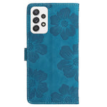 Til Samsung Galaxy A33 5G Pung-cover PU Læder Flip Stand Telefonetui Præget Blomstermønster Telefoncover