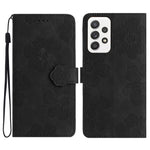Til Samsung Galaxy A33 5G Pung-cover PU Læder Flip Stand Telefonetui Præget Blomstermønster Telefoncover