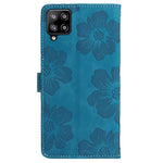 For Samsung Galaxy A22 4G (EU Version) Flowers Imprinted Wallet Cover PU Leather Folding Stand Phone Case