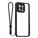 VILI M-serien för Xiaomi 13 dammtät mobilskal genomskinligt PC+TPU-mobilskal med handledsrem