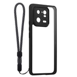VILI M Series For Xiaomi 13 Pro 5G Slim-Fit Phone Cover Transparent PC+TPU Case with Wrist Strap