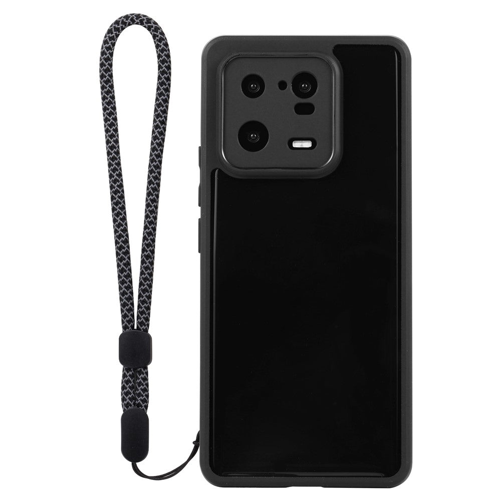 VILI M Series For Xiaomi 13 Pro 5G Slim-Fit Phone Cover Transparent PC+TPU Case with Wrist Strap