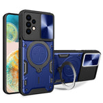 Samsung Galaxy A23 4G / A23 5G (Global Version) Skjutbart Kameralock Fallsäkert Skal Roterande Stöd PC+TPU mobilskal