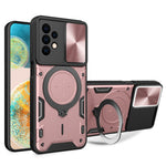 Samsung Galaxy A23 4G / A23 5G (Global Version) Skjutbart Kameralock Fallsäkert Skal Roterande Stöd PC+TPU mobilskal